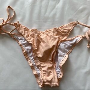SHEIN Peach Tie-Side Bikini Bottoms